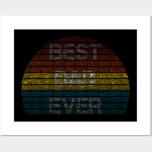 Vintage best dad ever sunset Posters and Art